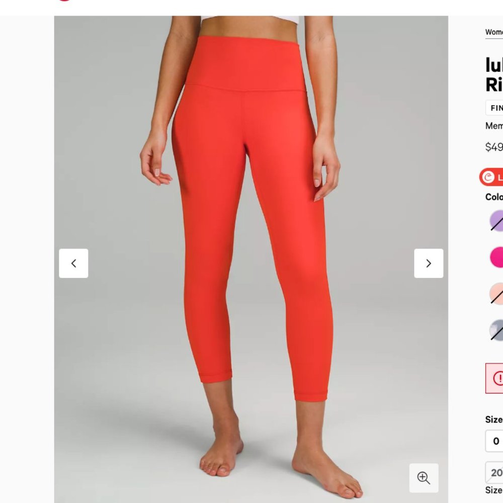 lululemon athletica Red Leggings